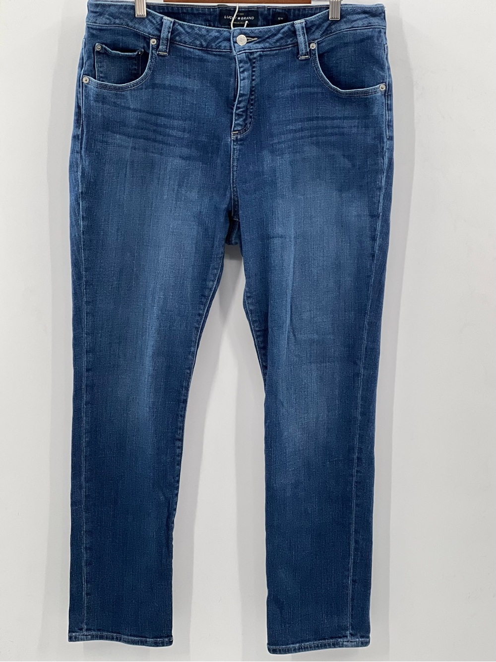 J163 Lucky Brand Emma Straight Leg Jeans Blue Waist 16W